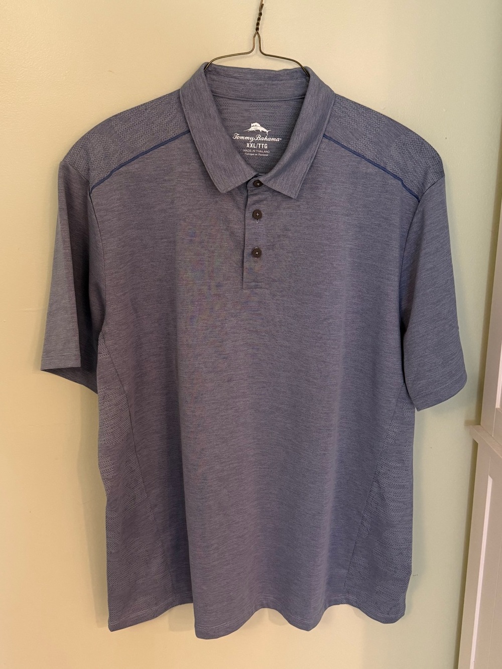 Tommy Bahama Light Blue 3 Button Islandzone Polo Shirt XXL